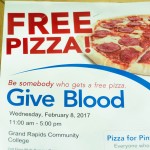 blood drive free pizza