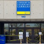 Library entrance closed