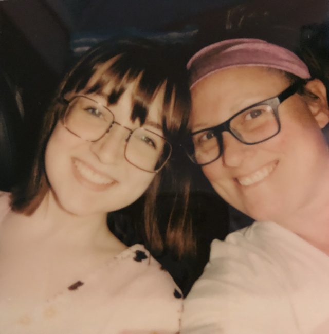 A Selfie taken with her mother on the day that was supposed to be Chloe's high school graduation ceremony.