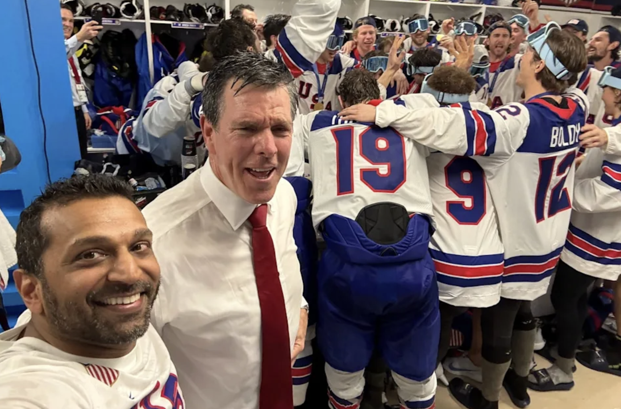 Students discuss the men’s U.S. Olympic hockey team’s controversial locker room video