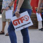 DeFlock GR Protestor