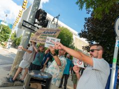 DeFlock Grand Rapids protest highlights local opposition to flock cameras and other issues ahead of commission meeting